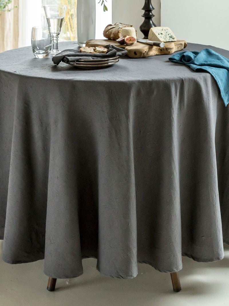 Becquet - Serviette de table FONTANA en polyester gris anthracite - Kiabi