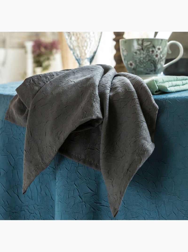 Becquet - Serviette de table FONTANA en polyester gris anthracite - Kiabi