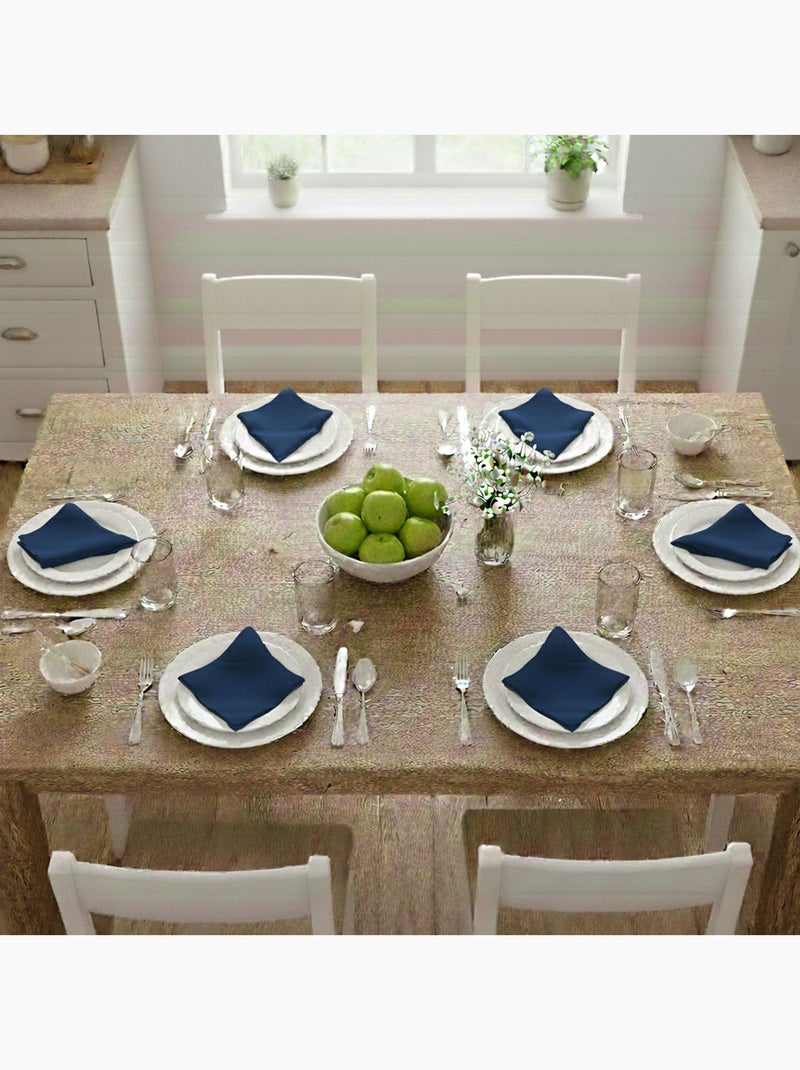 Becquet - Serviette de table LONA en coton Bleu marine - Kiabi