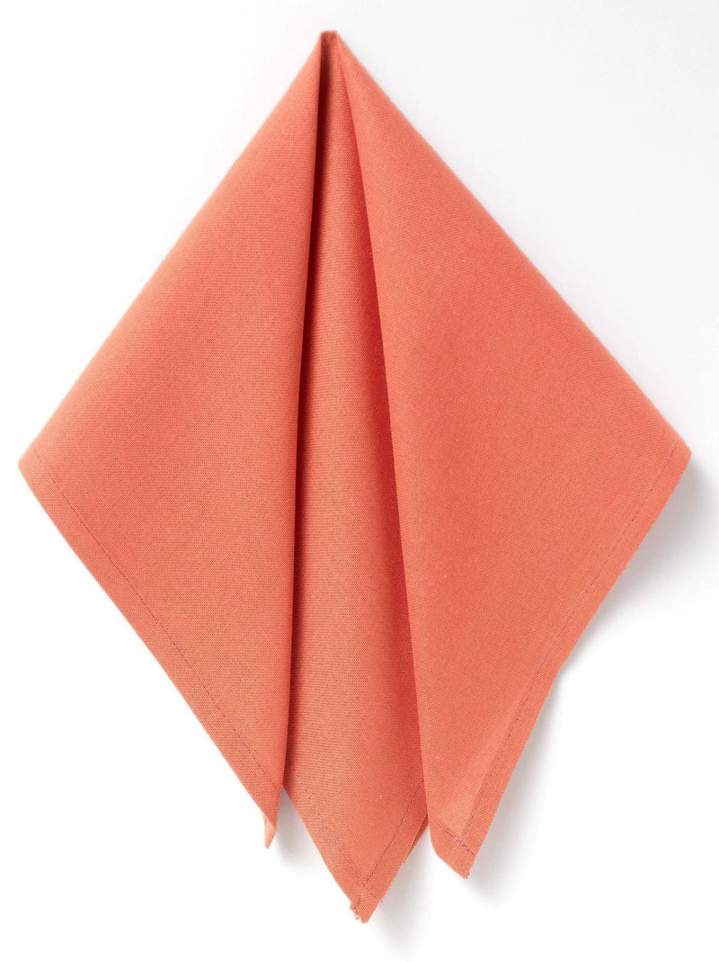 Becquet - Serviette de table LONA en coton Orange corail - Kiabi
