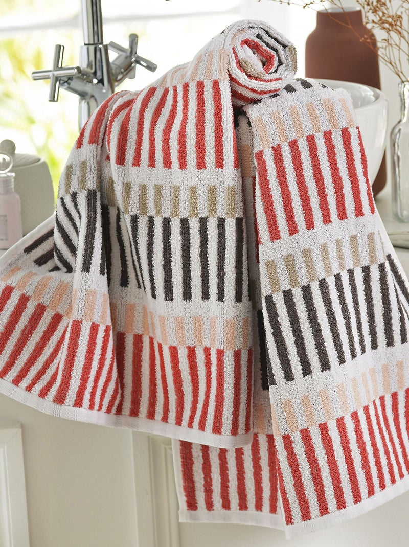 Becquet - Serviette de toilette BARRA en coton Rose - Kiabi