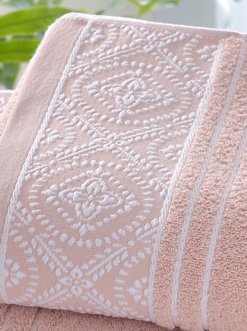 Becquet - Serviette de toilette BYSANTINE en coton Rose - Kiabi