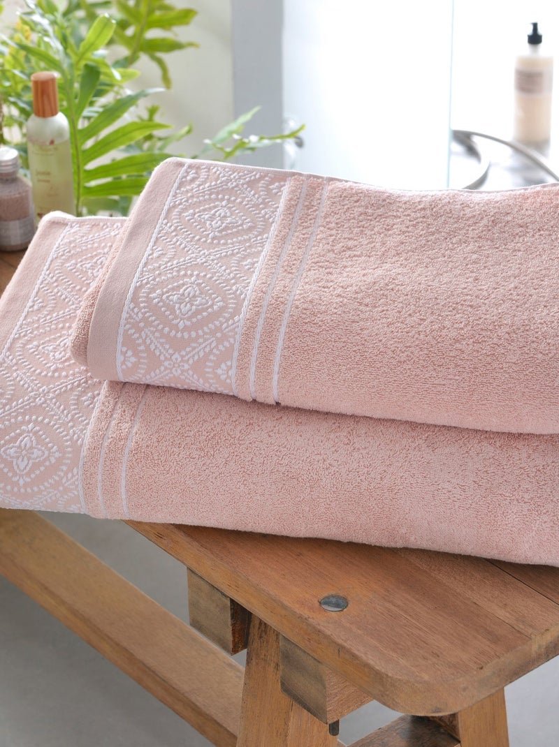 Becquet - Serviette de toilette BYSANTINE en coton Rose - Kiabi