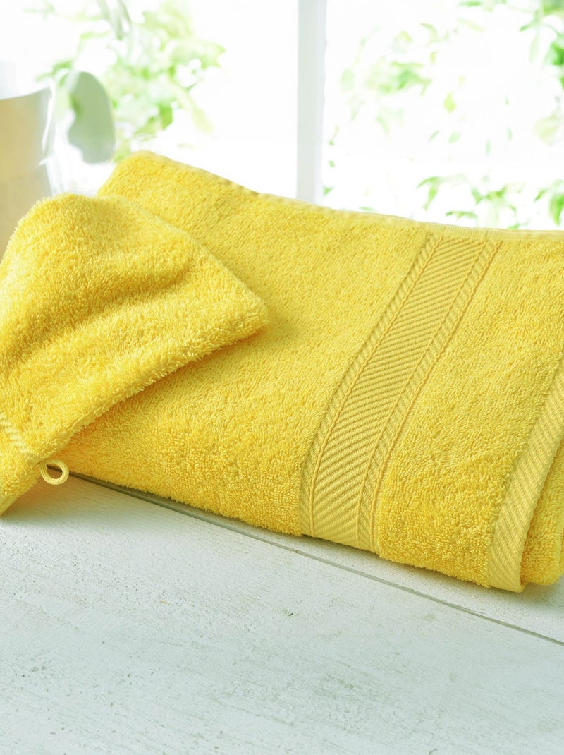 Becquet - Serviette de toilette CLAIRE en coton Jaune - Kiabi