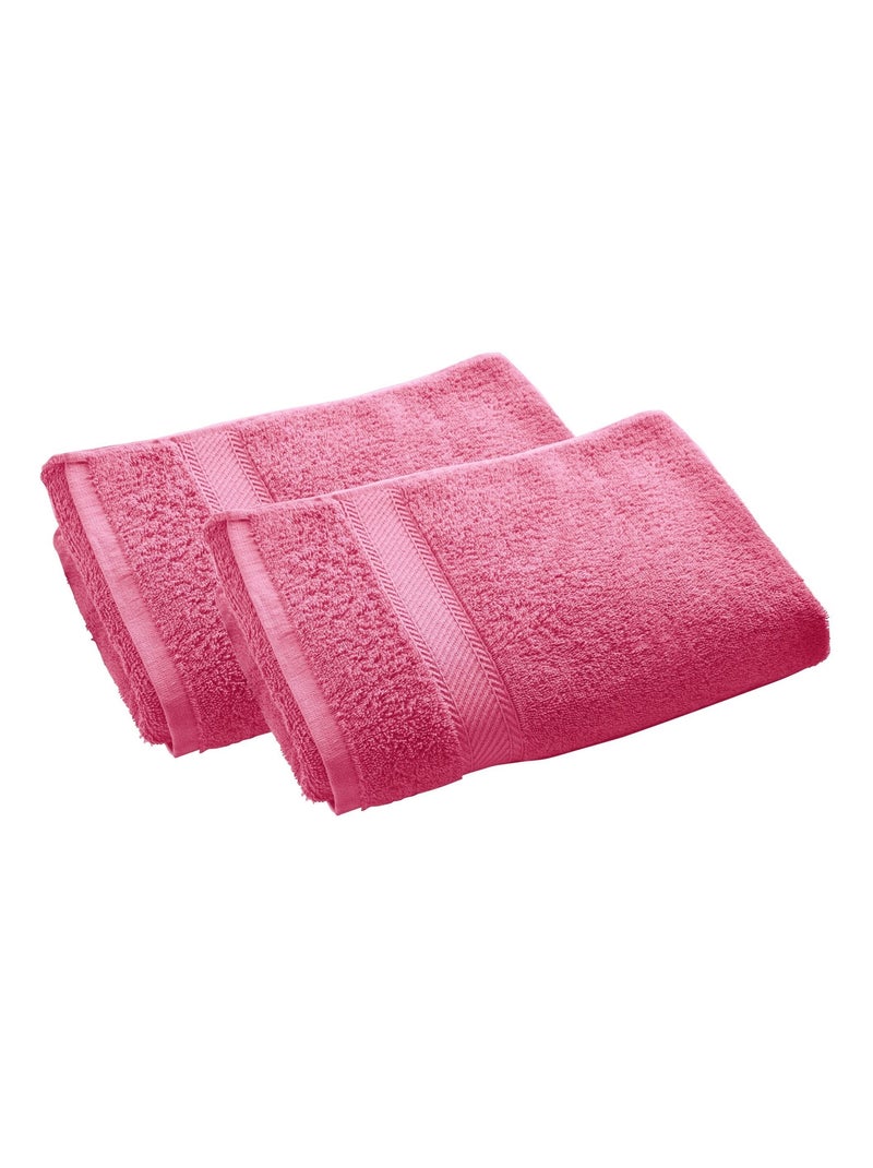 Becquet - Serviette de toilette CLAIRE en coton Rose framboise - Kiabi