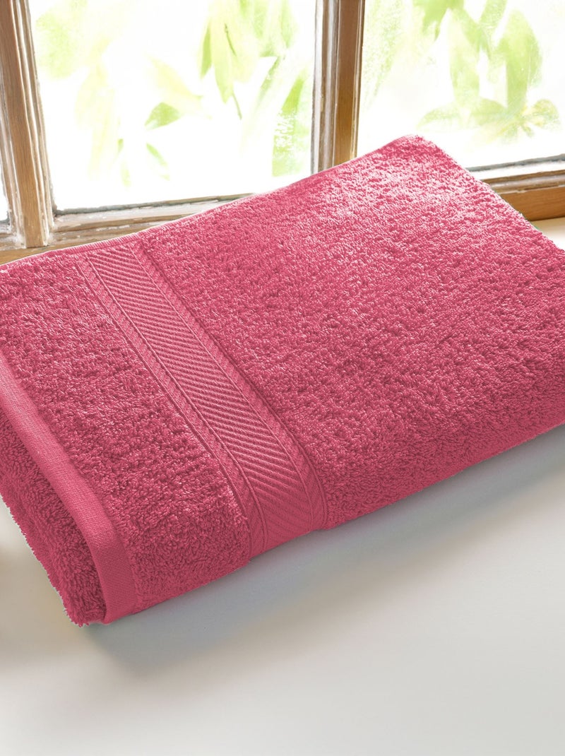 Becquet - Serviette de toilette CLAIRE en coton Rose framboise - Kiabi