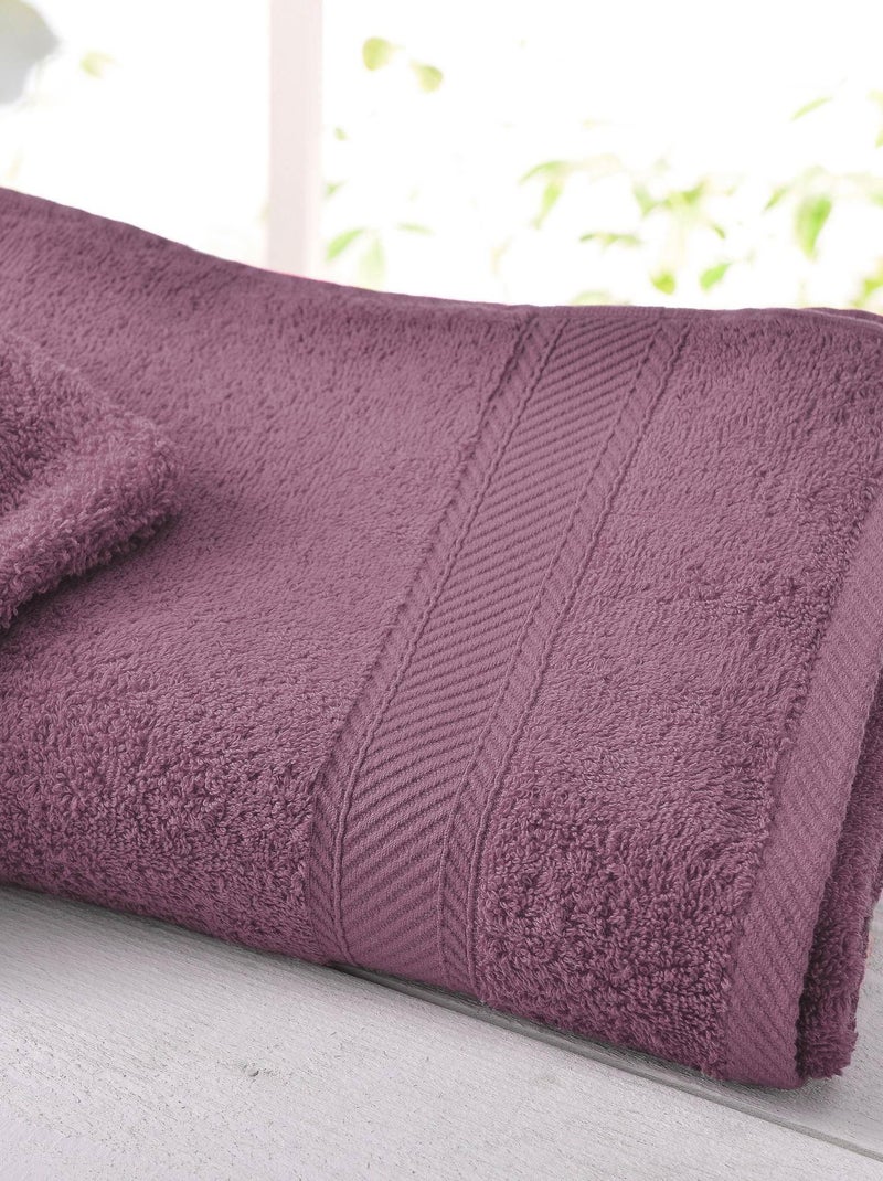 Becquet - Serviette de toilette CLAIRE en coton Violet prune - Kiabi