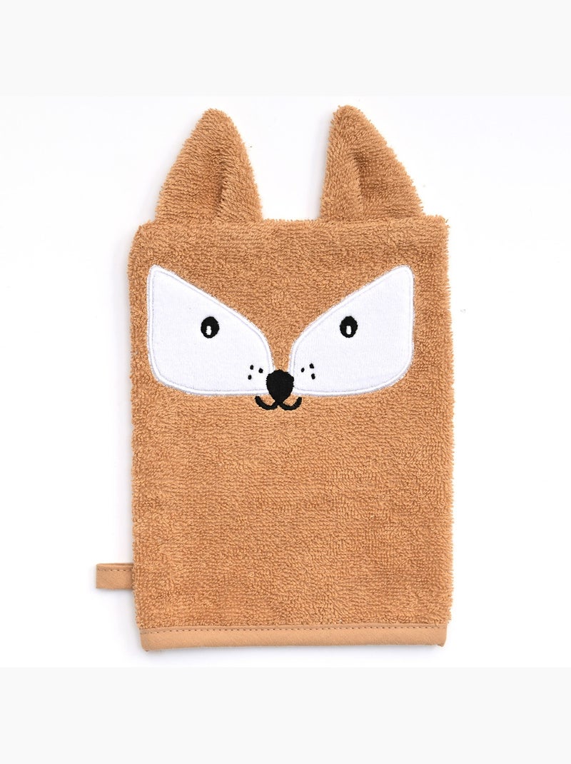 Becquet - serviette de toilette + gant animals serviette +gant perso en coton Marron caramel - Kiabi