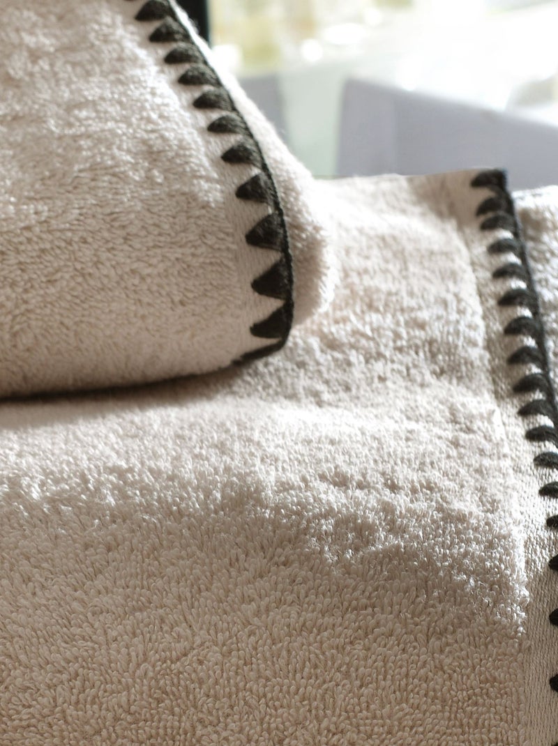 Becquet - Serviette de toilette JAZZY en coton Beige - Kiabi