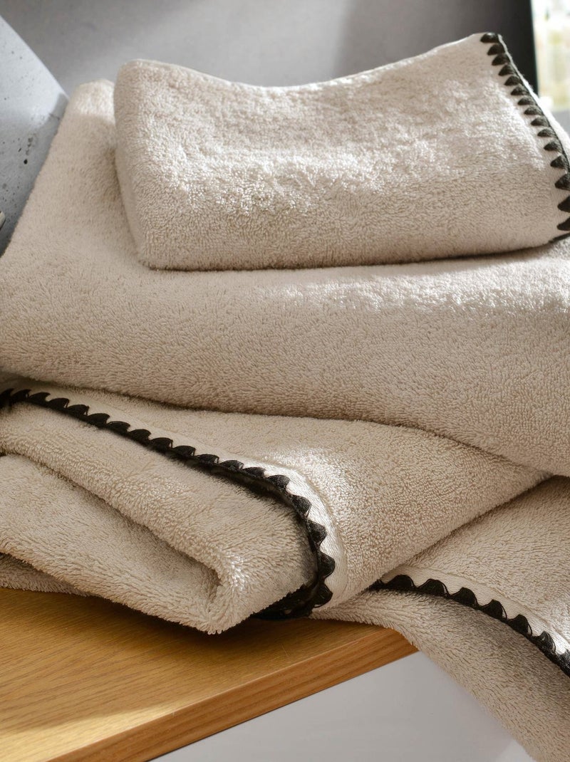 Becquet - Serviette de toilette JAZZY en coton Beige - Kiabi