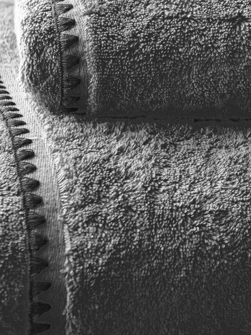 Becquet - Serviette de toilette JAZZY en coton Gris foncé - Kiabi