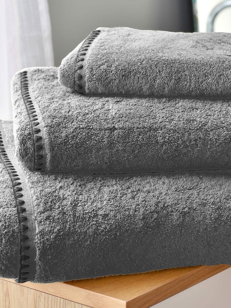 Becquet - Serviette de toilette JAZZY en coton Gris foncé - Kiabi