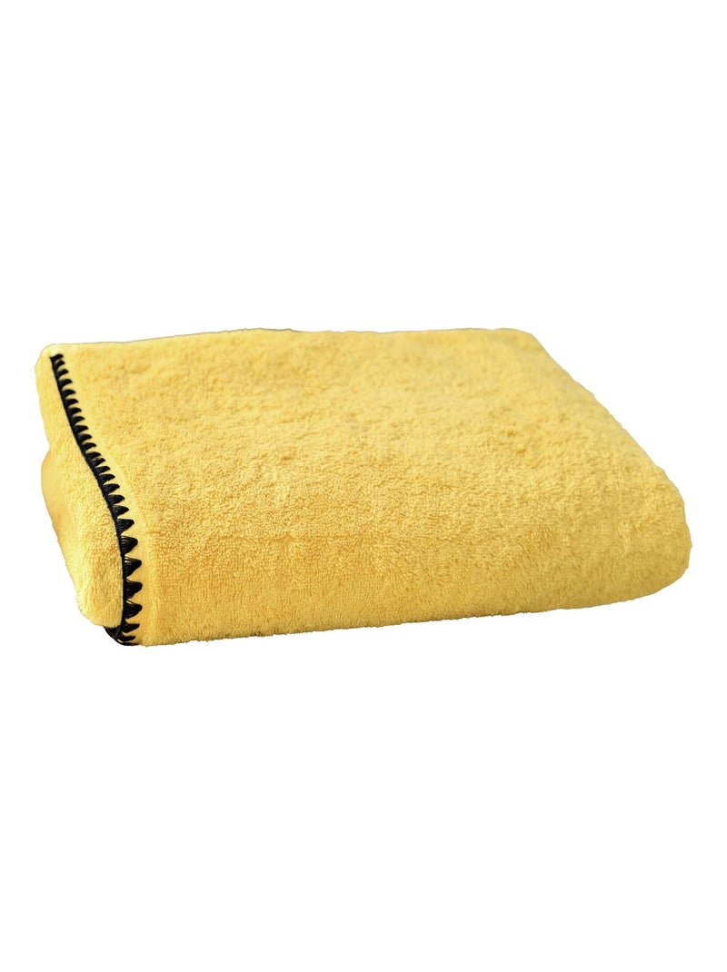 Becquet - Serviette de toilette JAZZY en coton Jaune paille - Kiabi