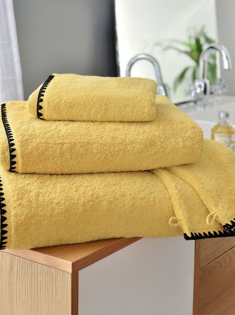 Becquet - Serviette de toilette JAZZY en coton Jaune paille - Kiabi