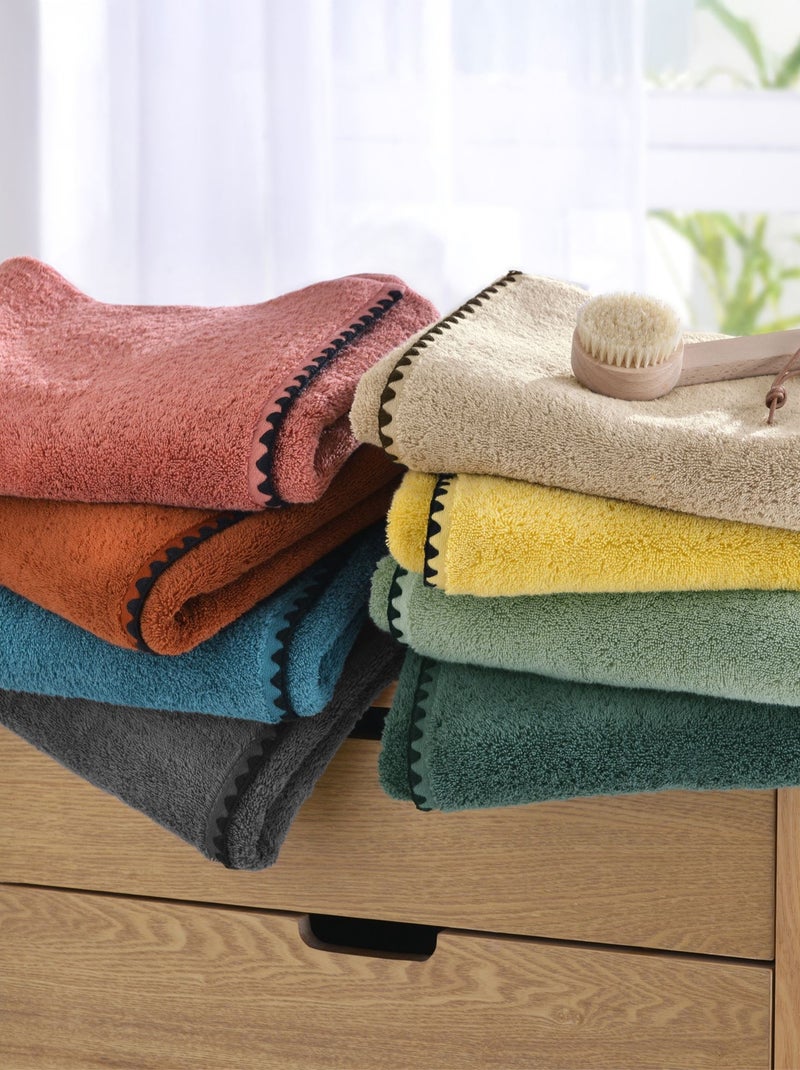 Becquet - Serviette de toilette JAZZY en coton Jaune paille - Kiabi