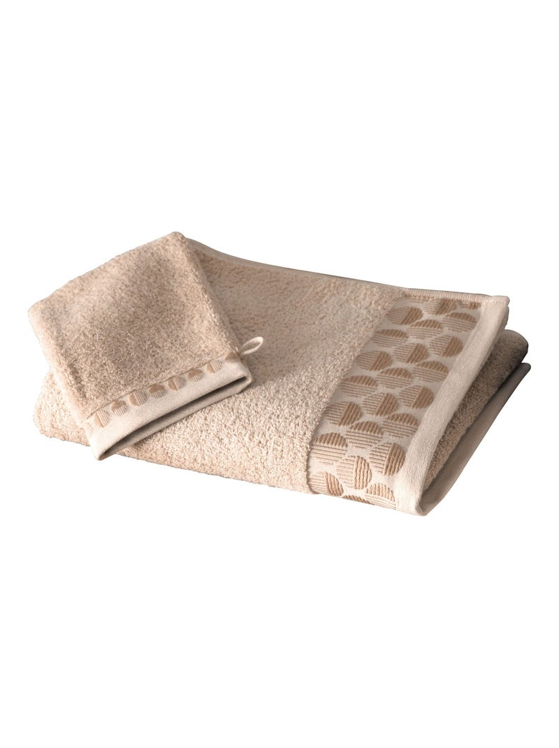 Becquet - serviette de toilette servoptique en coton Beige - Kiabi