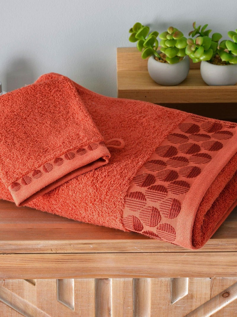 Becquet - Serviette de toilette SERVOPTIQUE en coton Terracotta - Kiabi