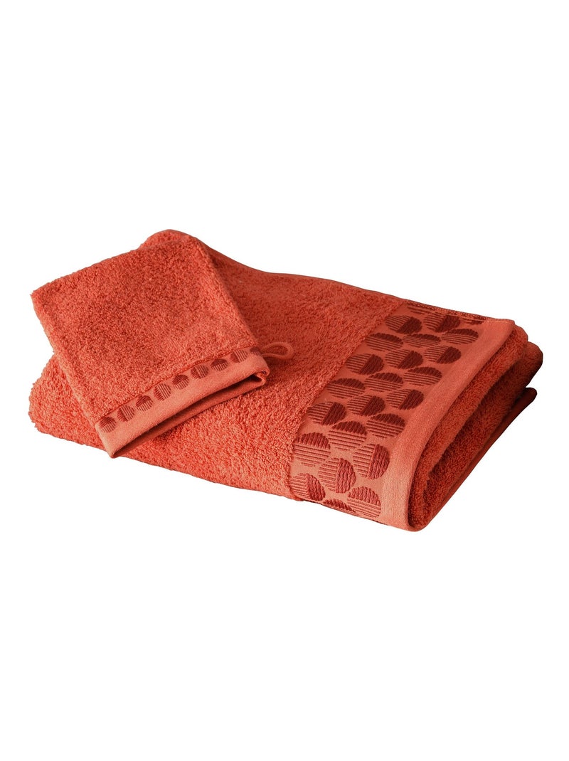 Becquet - Serviette de toilette SERVOPTIQUE en coton Terracotta - Kiabi