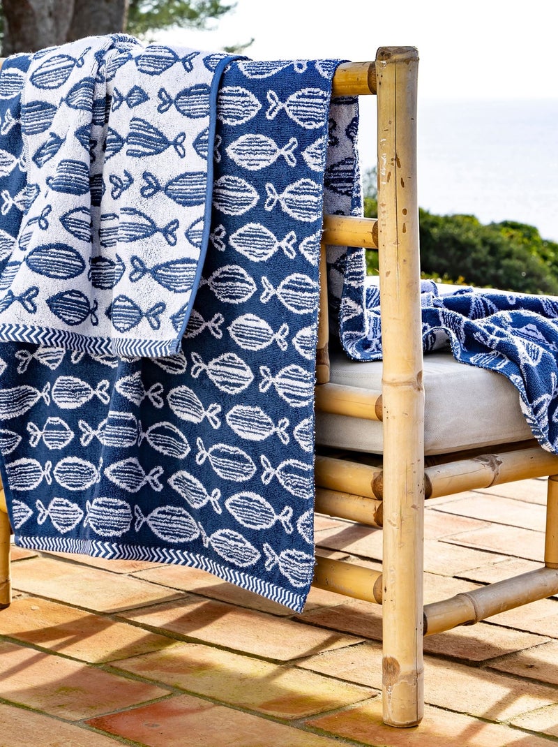 Becquet - Serviette de toilette SOLINETTE en coton Bleu - Kiabi