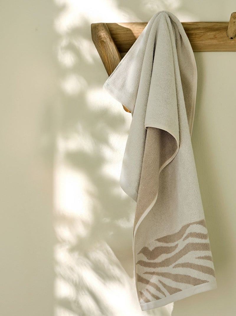 Becquet - Serviette de toilette ZEBRA en coton Beige - Kiabi