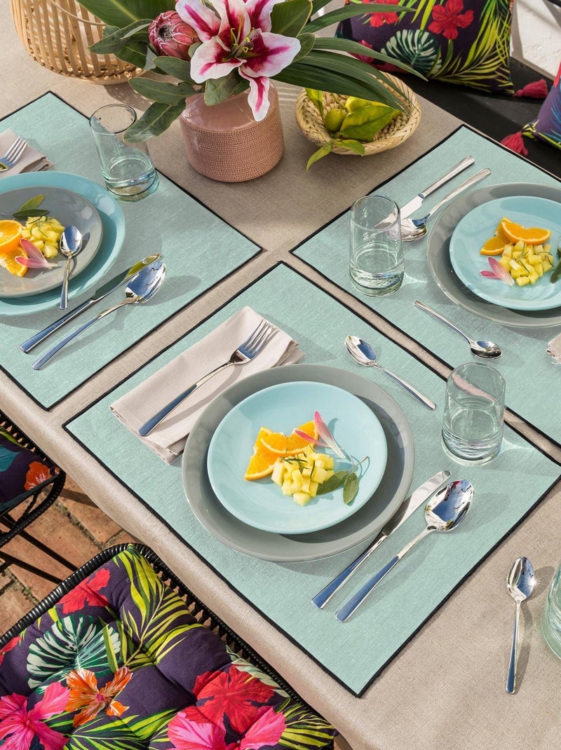 Becquet - sets de table borgo en lin Vert clair - Kiabi