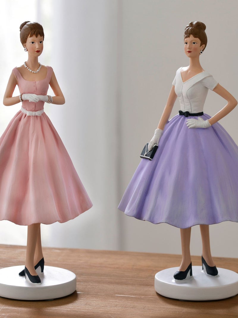 Becquet - Statuette AUDREY en résine Rose pâle - Kiabi