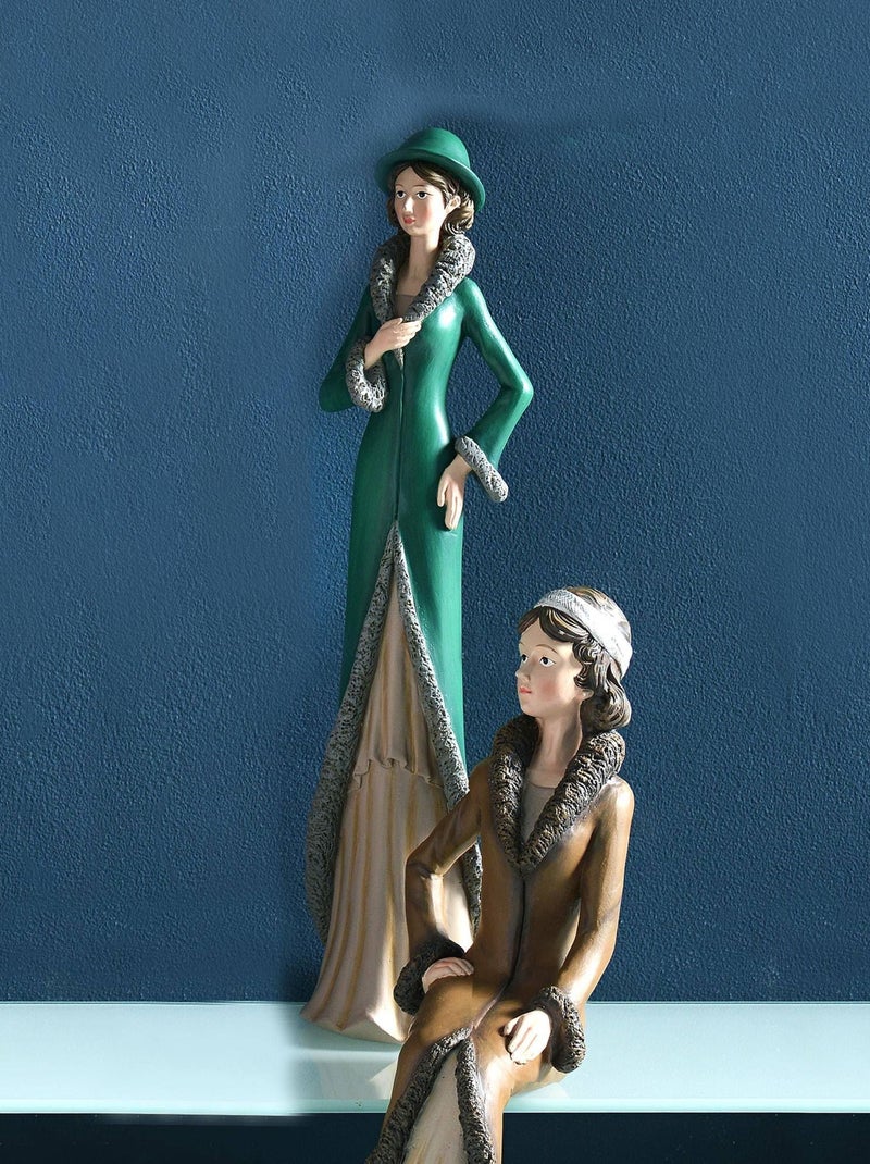 Becquet - Statuette MURIELLE en résine Vert - Kiabi