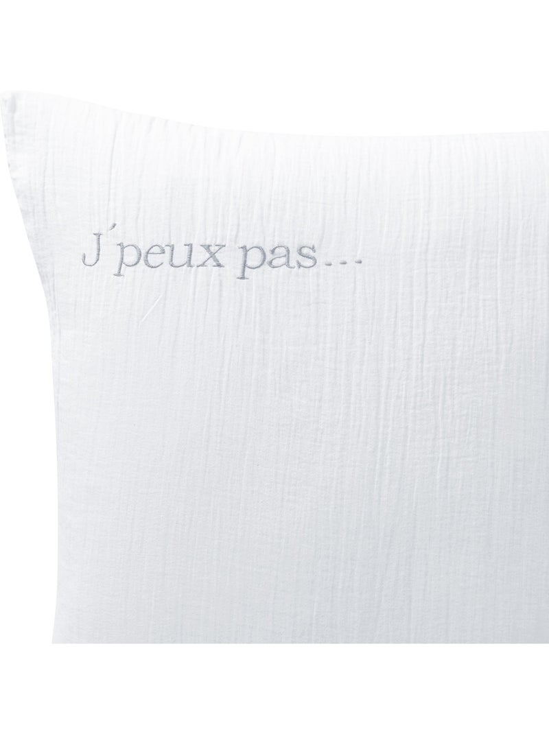 Becquet - Taie sac DOUBLE GAZE en coton Blanc - Kiabi