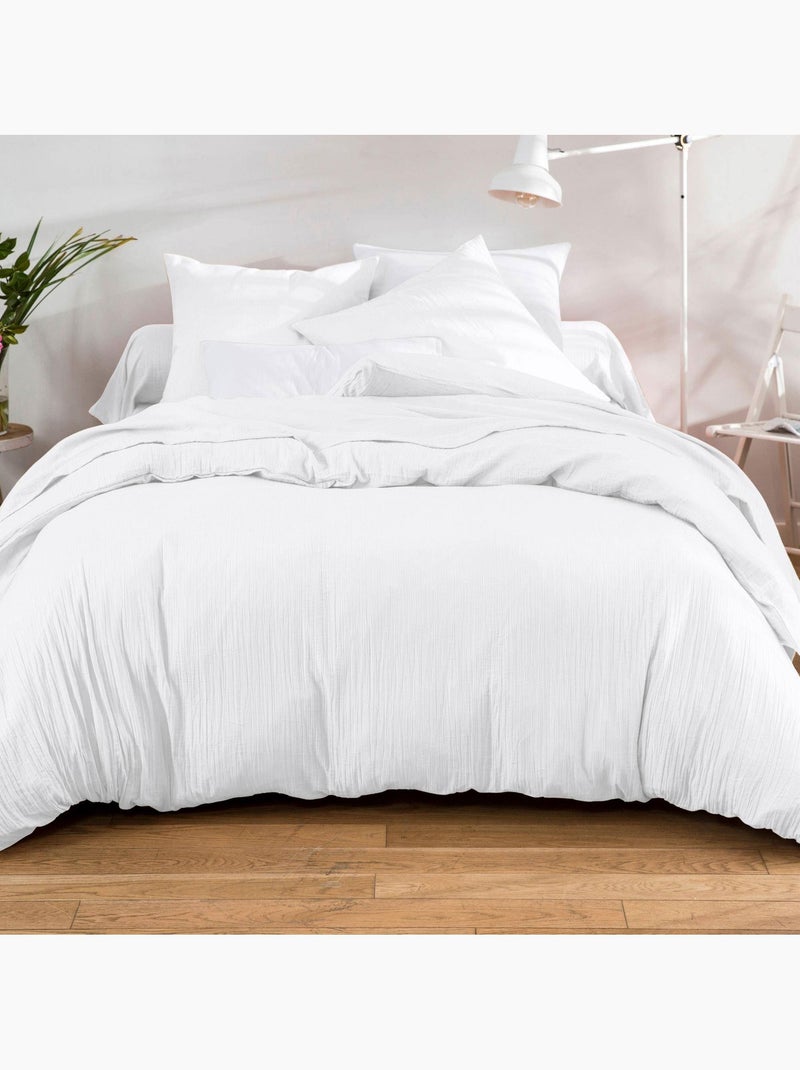 Becquet - Taie sac DOUBLE GAZE en coton Blanc - Kiabi