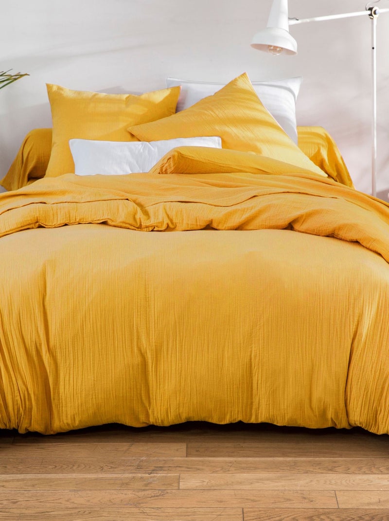 Becquet - Taie sac DOUBLE GAZE en coton Jaune - Kiabi