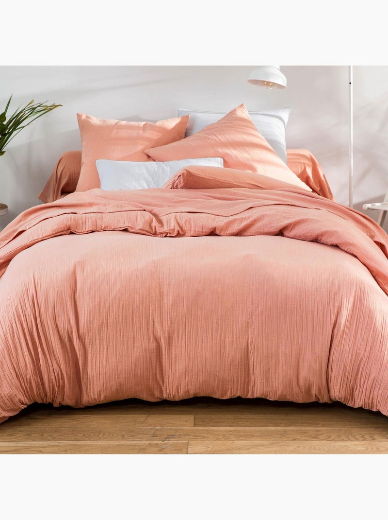 Becquet - Taie sac DOUBLE GAZE en coton Rose pâle - Kiabi