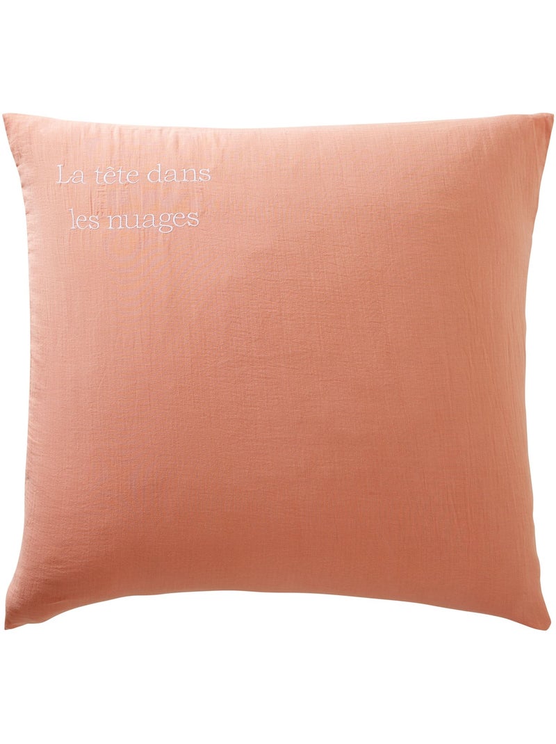 Becquet - Taie sac DOUBLE GAZE en coton Rose pâle - Kiabi