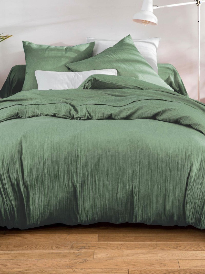 Becquet - Taie sac DOUBLE GAZE en coton Vert clair - Kiabi