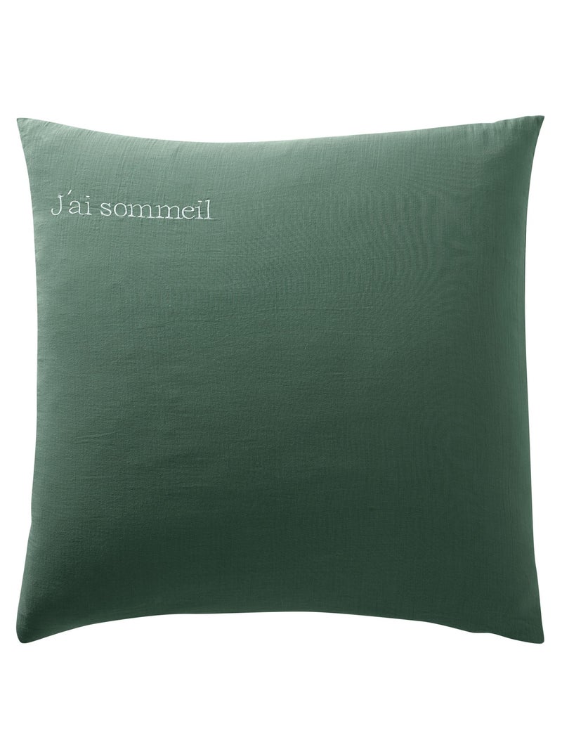Becquet - Taie sac DOUBLE GAZE en coton Vert clair - Kiabi