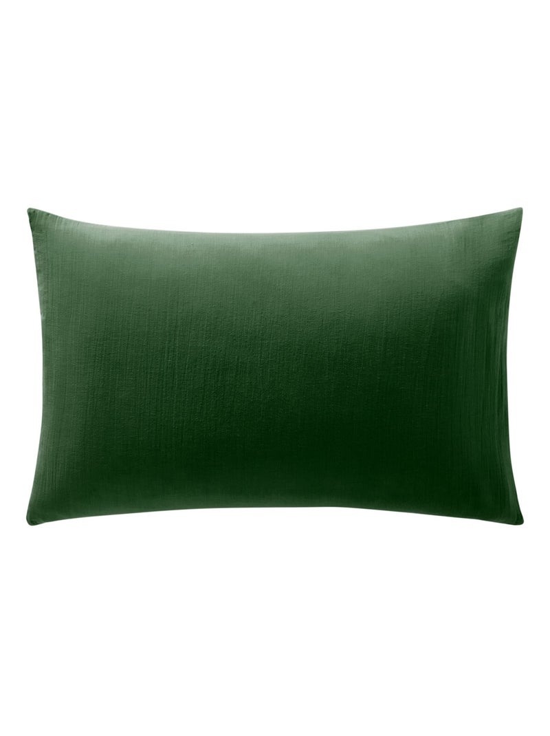 Becquet - Taie sac DOUBLE GAZE en coton Vert kaki - Kiabi