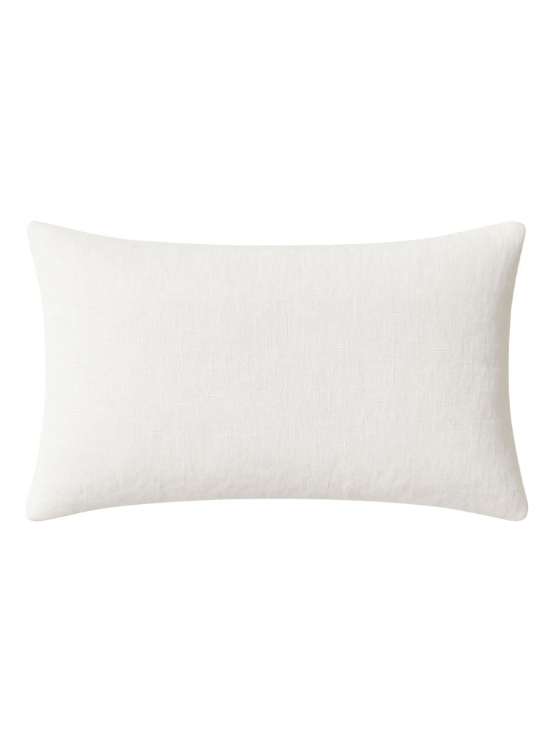 Becquet - Taie sac Gamme unie lin prélavé en lin Blanc - Kiabi