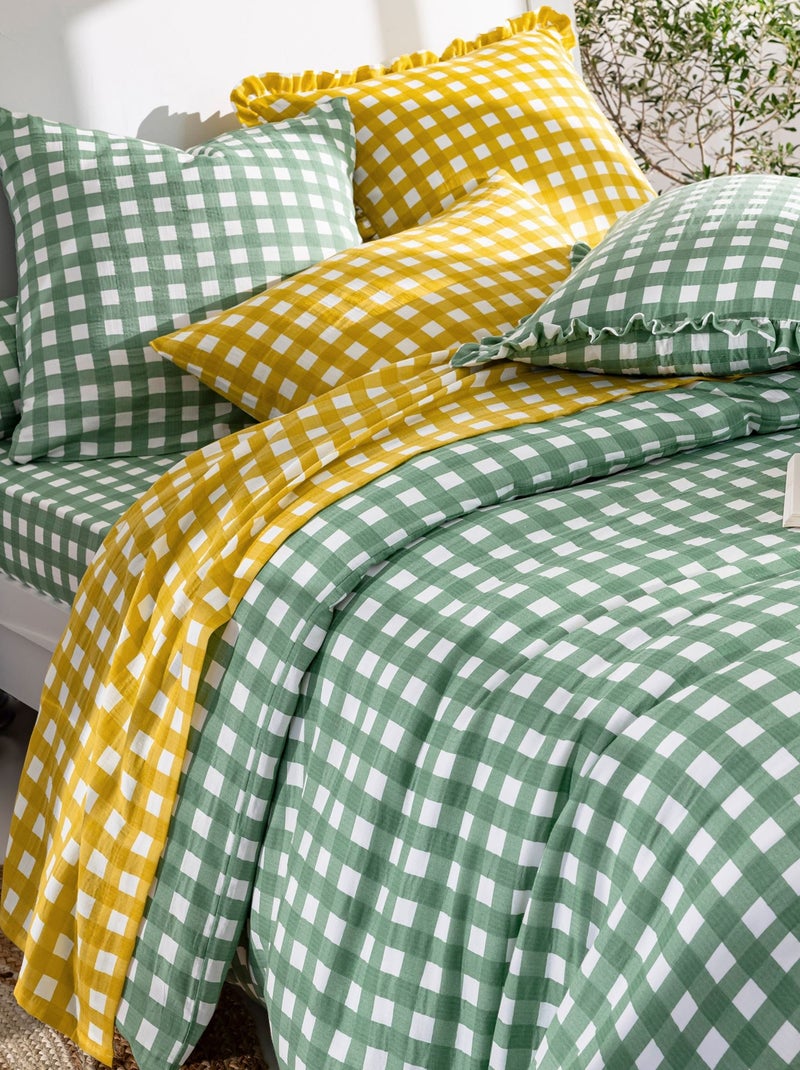 Becquet - Taie sac VICHY en coton Jaune - Kiabi