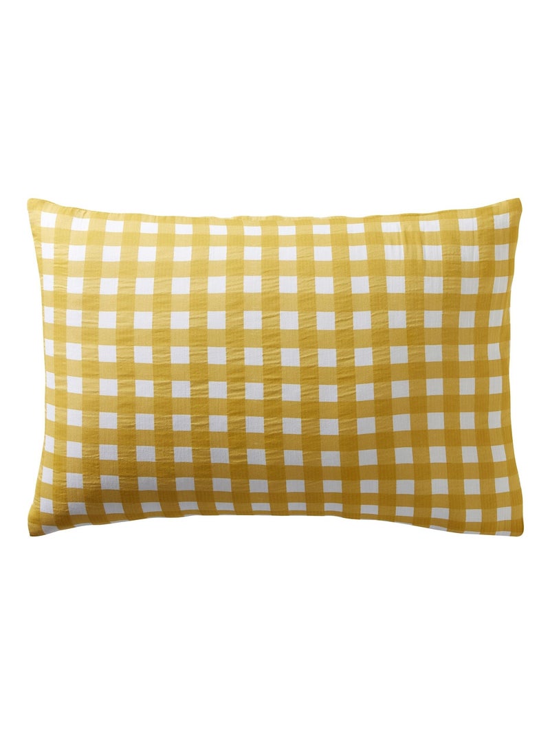 Becquet - Taie sac VICHY en coton Jaune - Kiabi