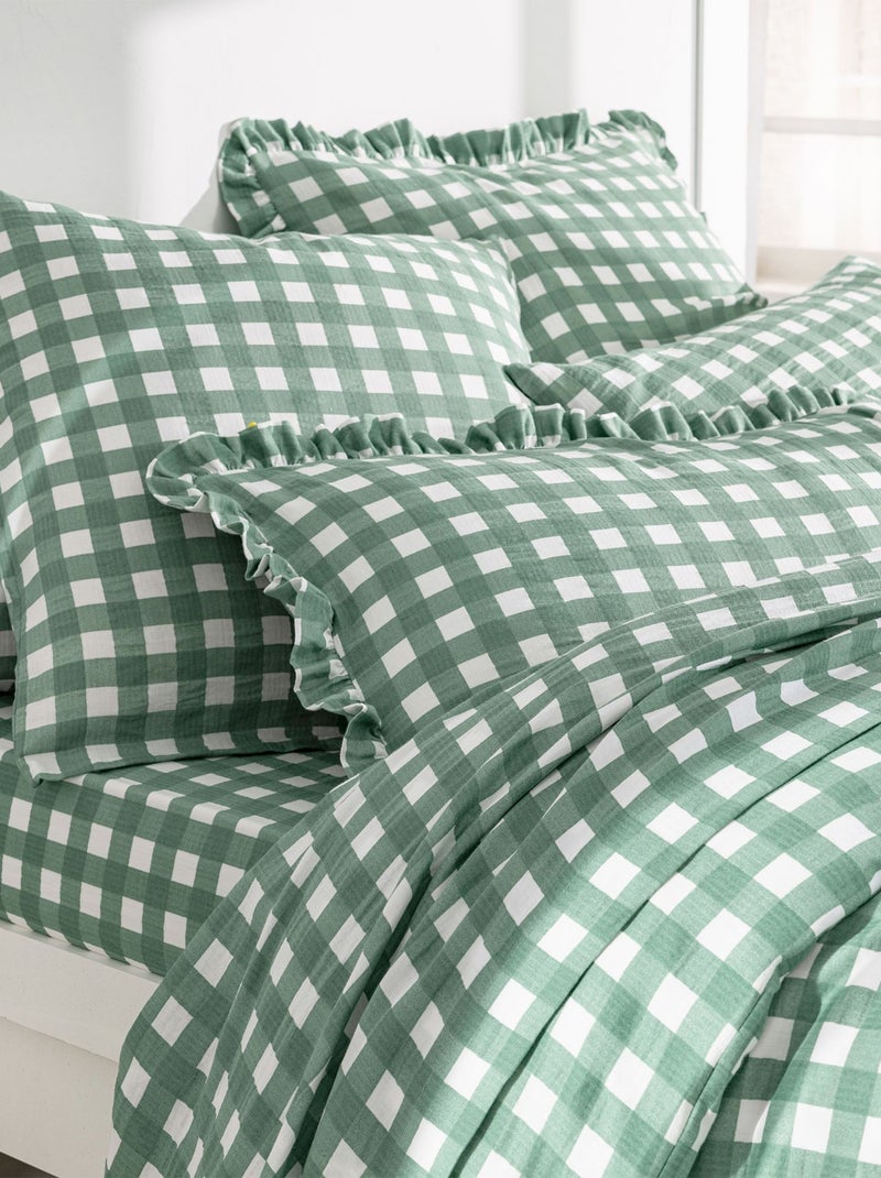 Becquet - Taie sac VICHY en coton Vert clair - Kiabi