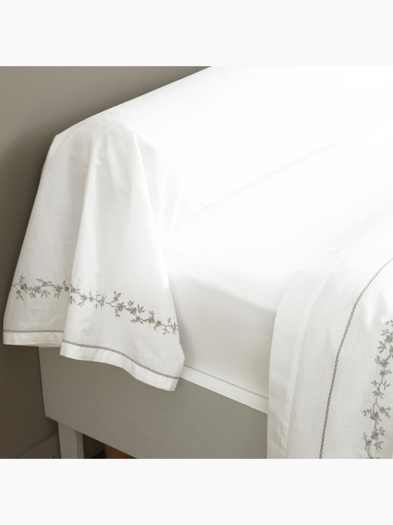 Becquet - Taie traversin ADELE en coton Blanc - Kiabi