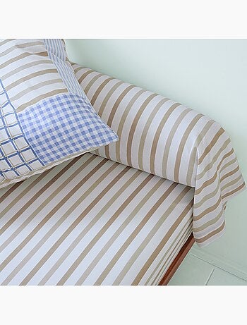 Becquet - Taie traversin BLUBEIGE en coton