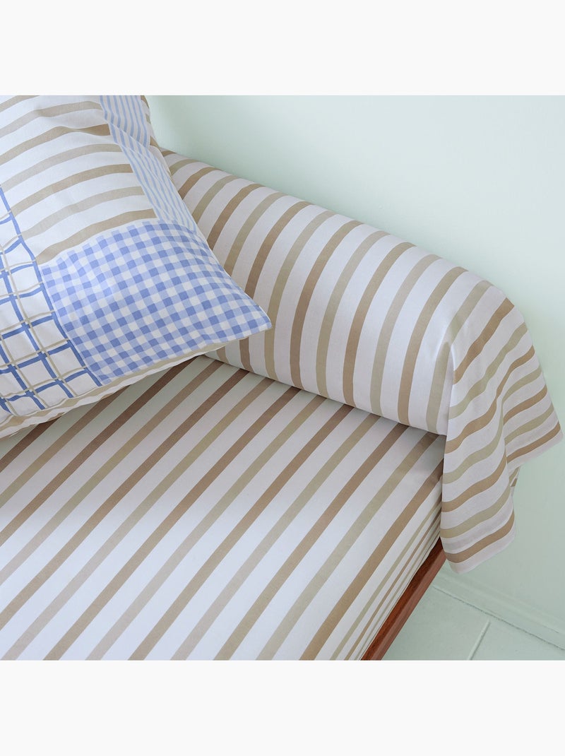 Becquet - Taie traversin BLUBEIGE en coton Beige - Kiabi