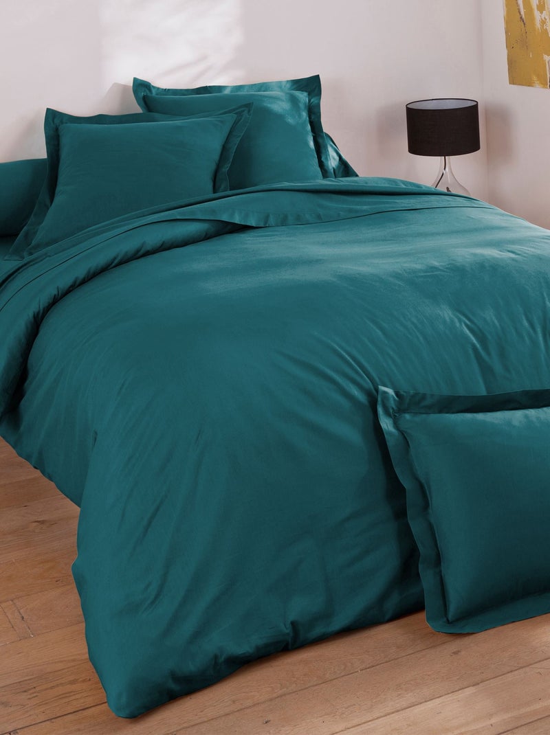 Becquet - Taie traversin COTON UNI LAURÉAT en coton Bleu canard - Kiabi