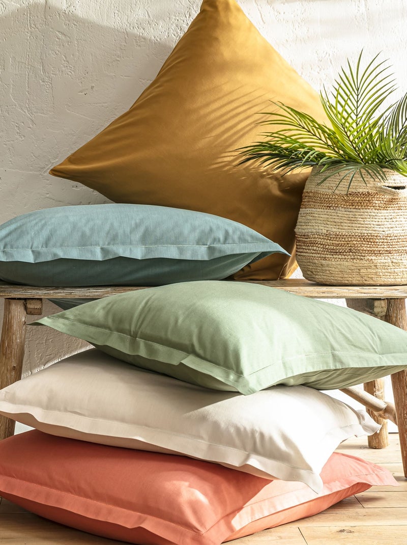 Becquet - Taie traversin COTON UNI LAURÉAT en coton Vert jade - Kiabi