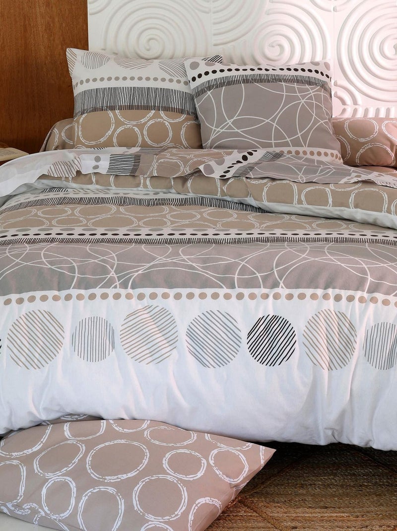 Becquet - Taie traversin EXPRESSO en coton Beige - Kiabi