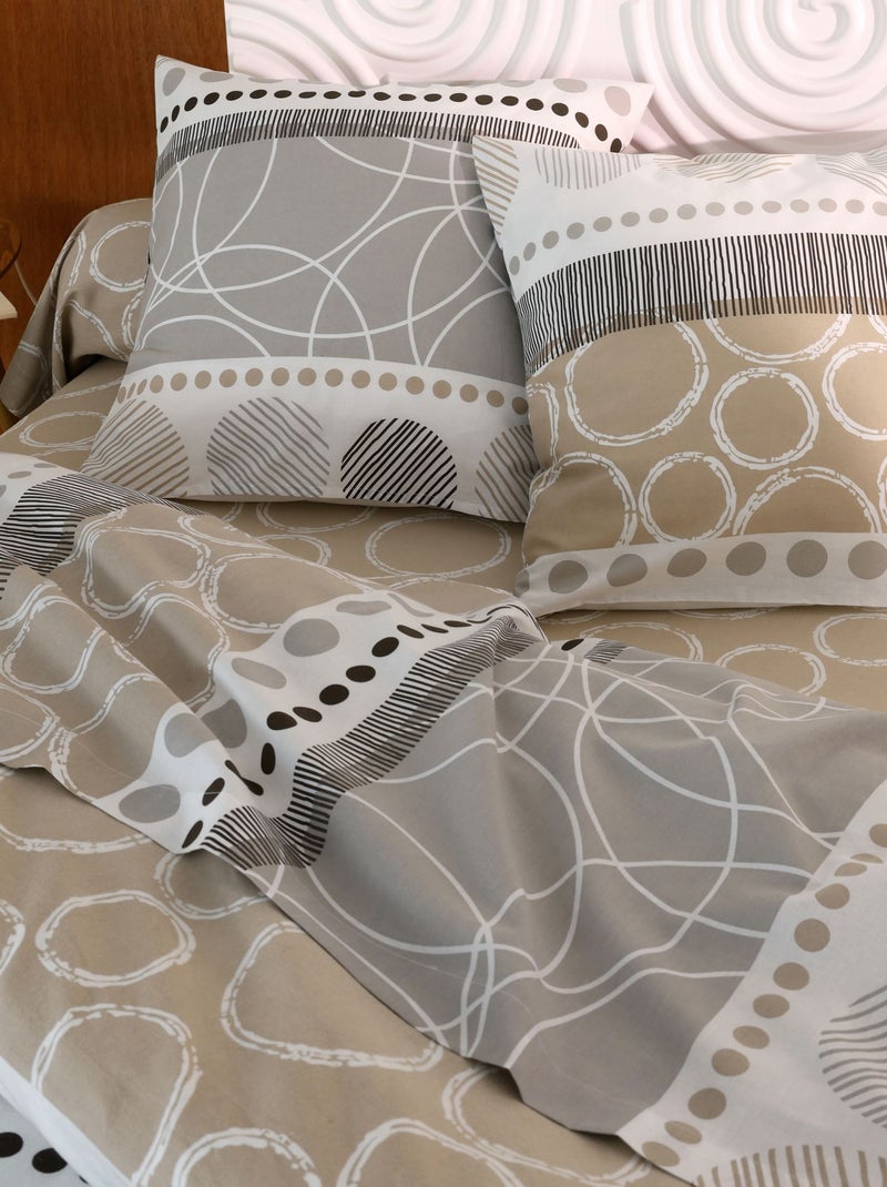 Becquet - Taie traversin EXPRESSO en coton Beige - Kiabi