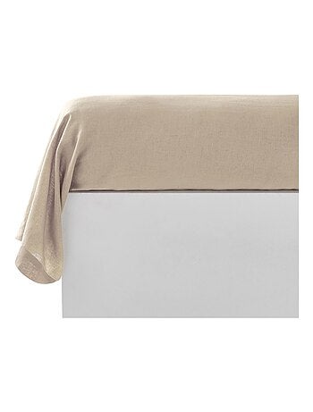 Becquet - Taie traversin Gamme unie lin prélavé en lin