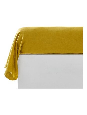 Becquet - Taie traversin Gamme unie lin prélavé en lin