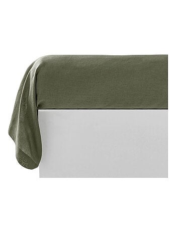 Becquet - Taie traversin Gamme unie lin prélavé en lin