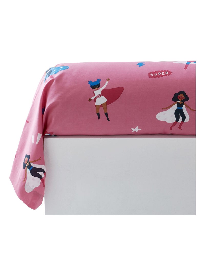 Becquet - Taie traversin GIRL POWER en coton Rose - Kiabi